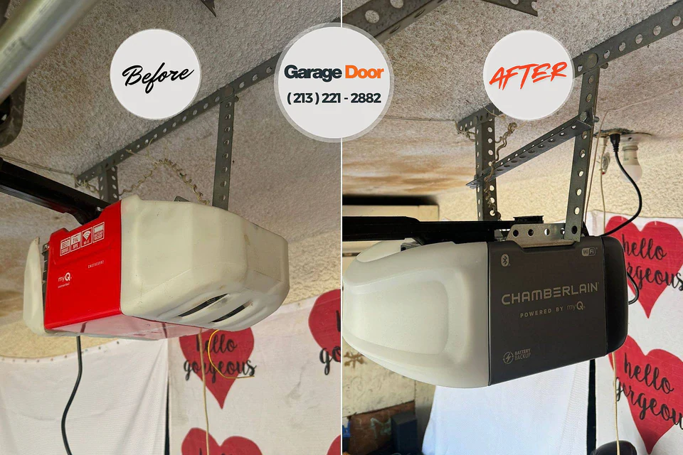 Before and after: garage door repair Oakland City, IN